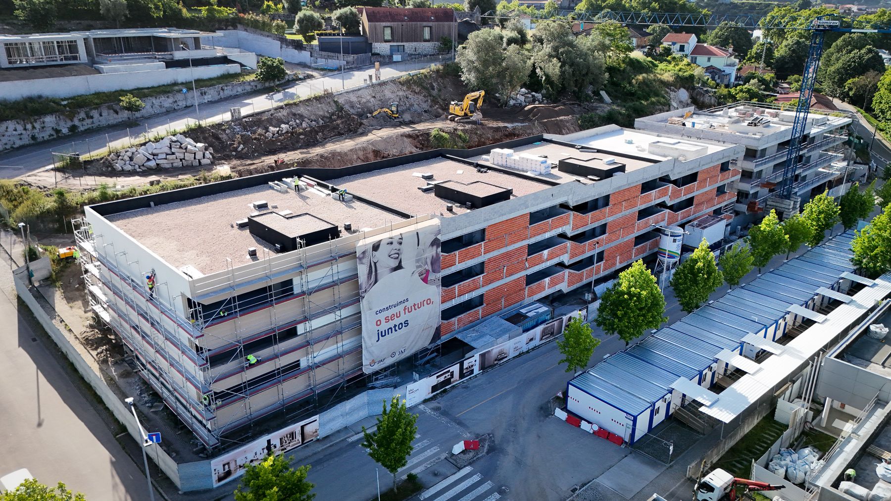 Obra JAF Construções – vista aérea