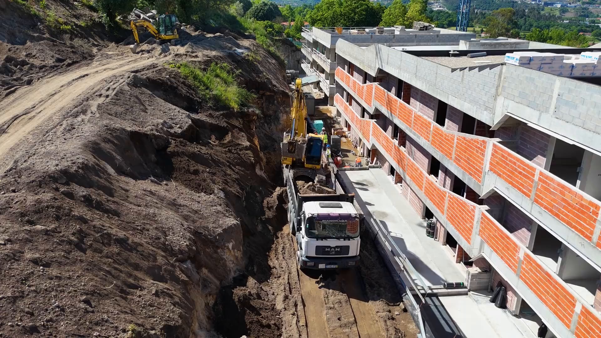 Obra do Grupo JAF vista de cima