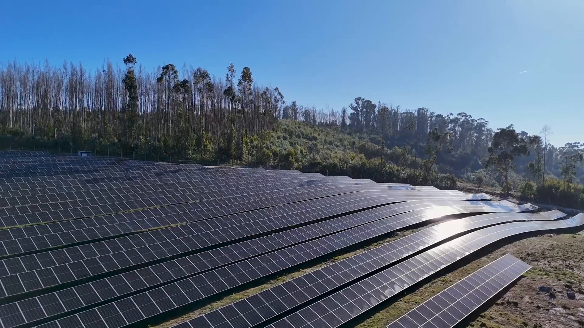 Parque solar do Grupo JAF, vista aérea